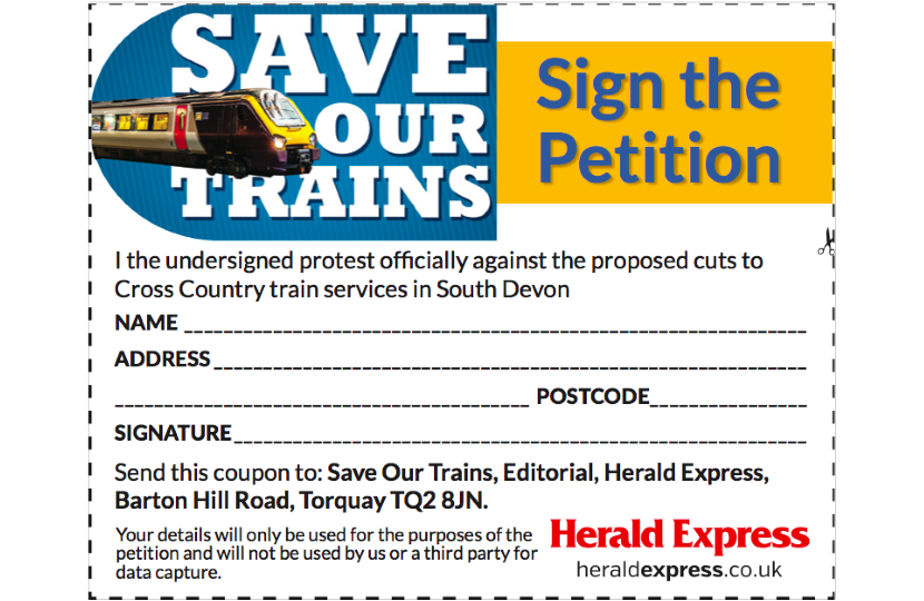 Save our Trains Coupon
