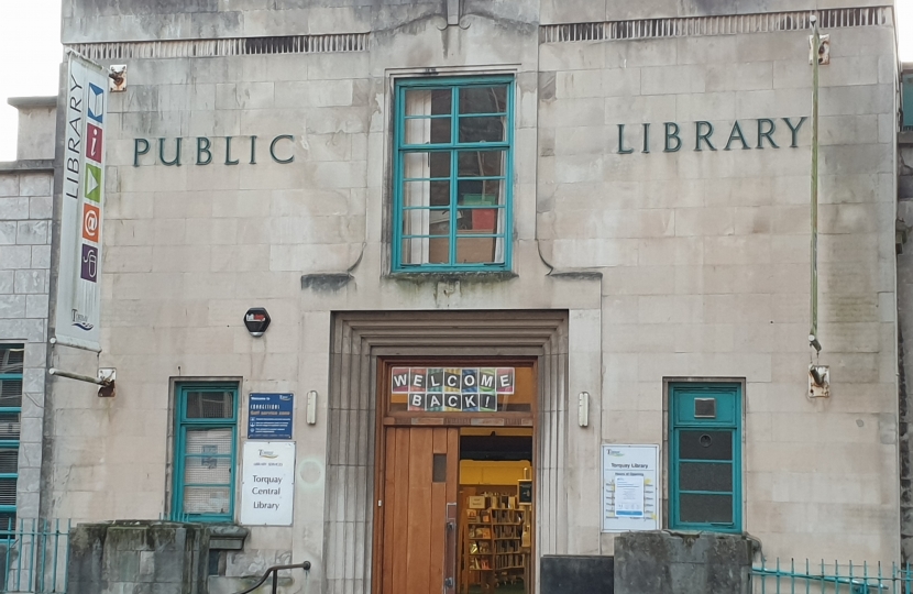 Torquay's Library was one of the places re-opening this week..