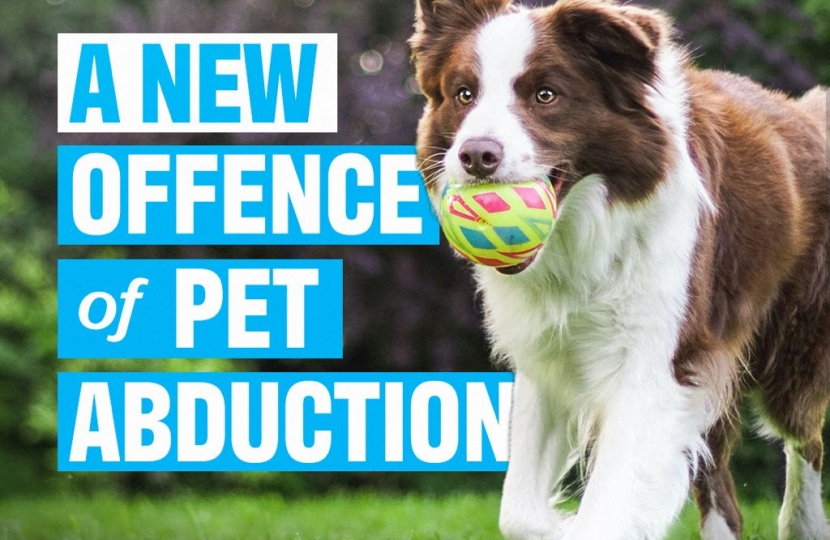 A new offence will be created to tackle Pet Theft.