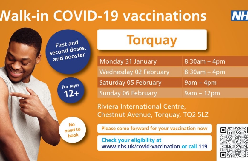 Drop In Vaccination Clinics Are Still Available In Our Bay.