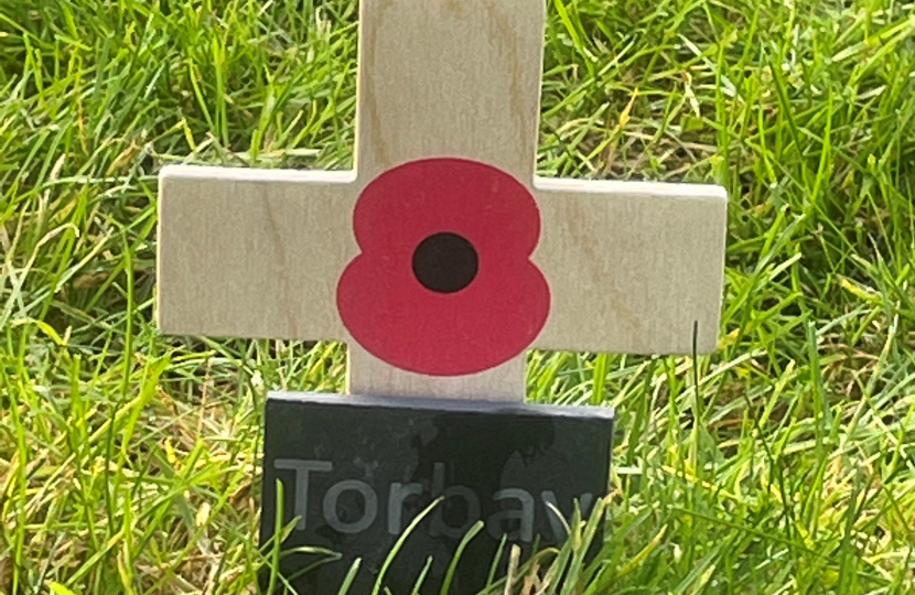 A Poppy Planted in Parliament's Constituency Garden of Remembrance.