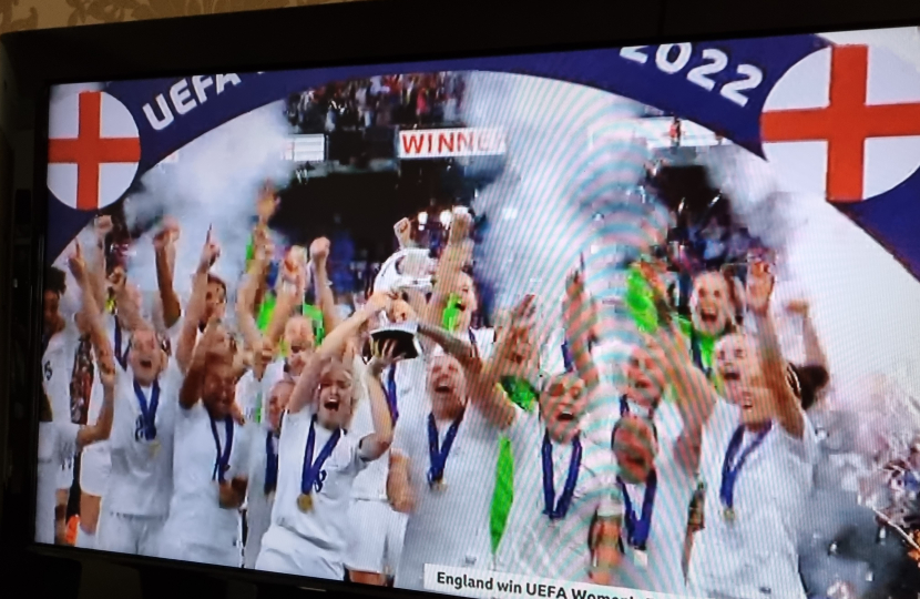 England's Lionesses Lift the European Championship Trophy