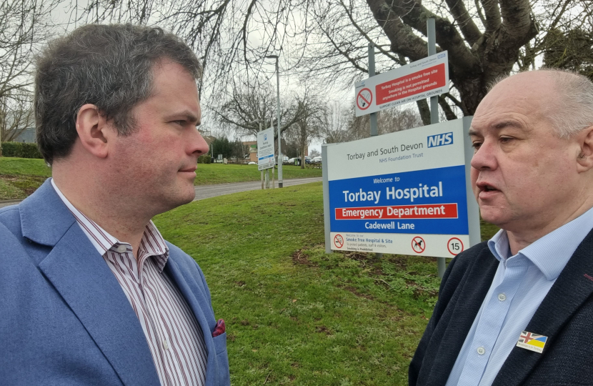 Kevin Foster MP at Torbay Hospital