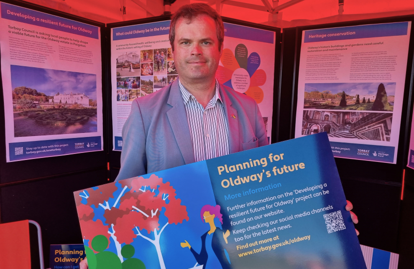 Kevin Foster MP at the Oldway Consultation Stand. 