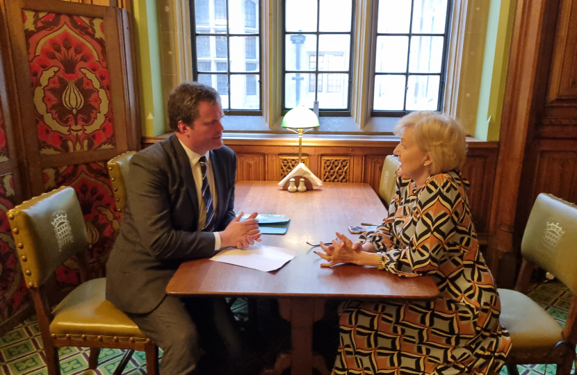 Torbay MP Kevin Foster meeting Health Minister Andrea Leadsom MP.