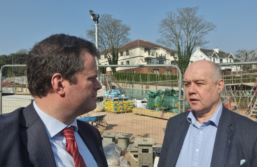 Kevin visits the site with Cllr Andrew Barrand 
