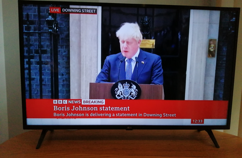 The Prime Minister Announces His Resignation.