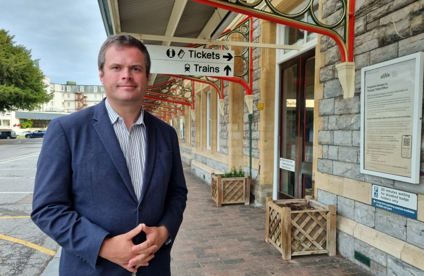 Kevin Foster MP at Torquay Ticket Office
