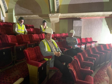 KF in Agatha Christie's Favourite Seat at the Paignton Picture House 