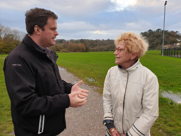 Kevin Foster MP with Cllr Jane Barnby when campaigning.