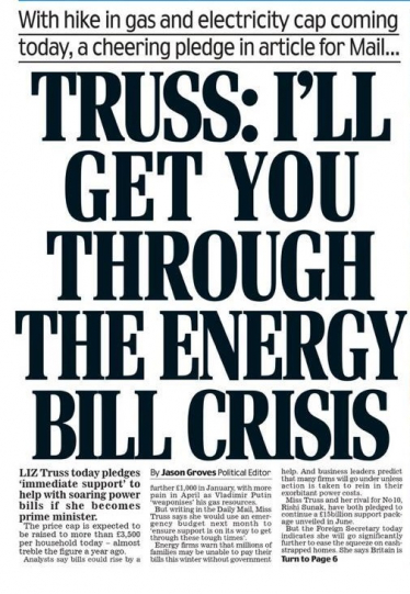 Liz Truss Pledges Action on Energy Bills