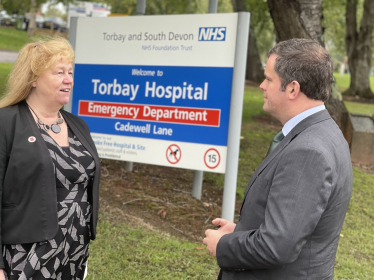 Kevin Foster MP at Torbay hospital