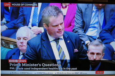 Kevin asking about the Torbay Hospital Rebuild at PMQs.